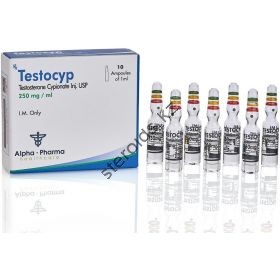 Тестостерон ципионат (TestoCyp) Alpha Pharma 10 ампул по 1мл (1амп 250 мг)